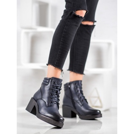 Super Mode Mukavat eko-nahkaiset saappaat sininen 2