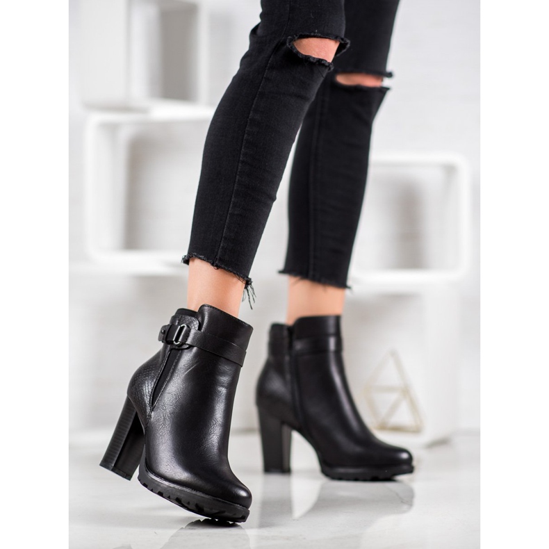 Super Mode Tyylikkäät saappaat pylväässä musta 1