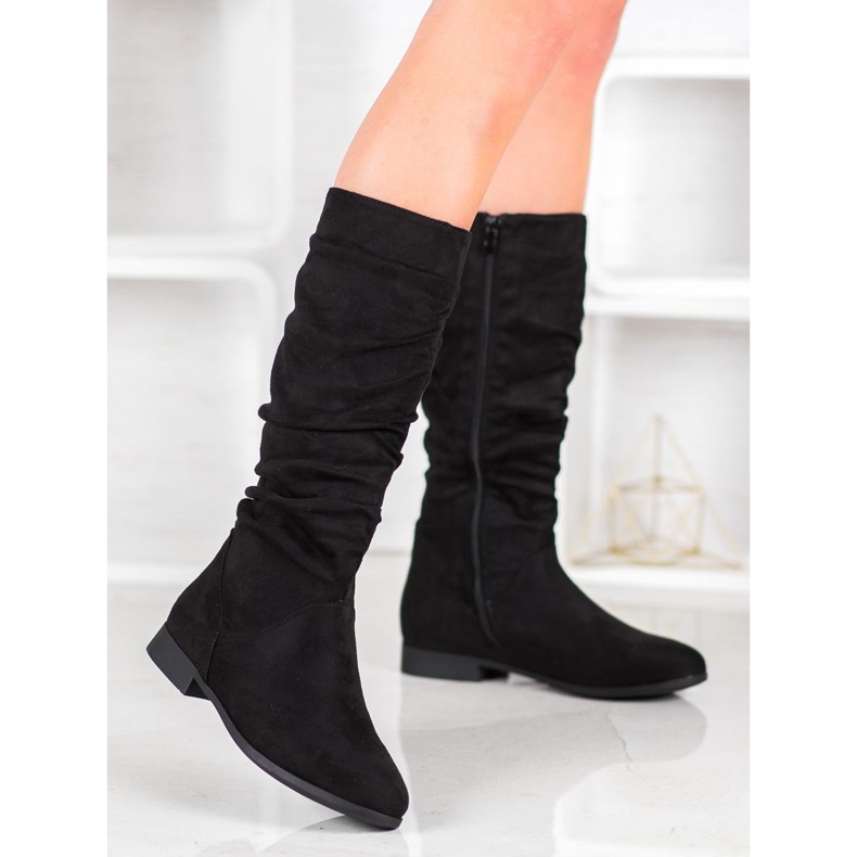 SHELOVET Mokka saappaat polven yläpuolella musta 2