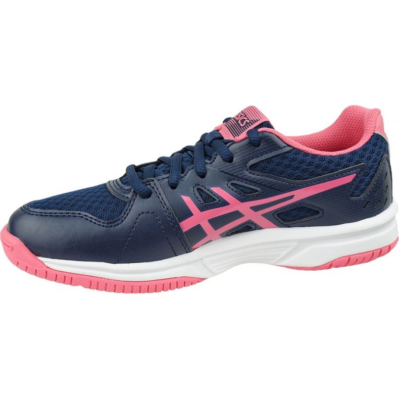 Asics Upcourt 3 W 1072A012-407 lentopallokengät keltainen laivastonsininen 1