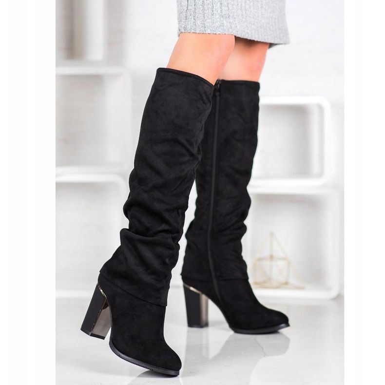 SDS Tyylikkäät korkokengät musta 2