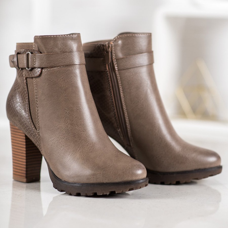 Super Mode Tyylikkäät saappaat pylväässä ruskea 1