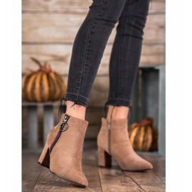 Small Swan Mokkanahkakengät vetoketjulla beige 2