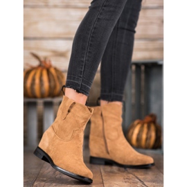 Ideal Shoes Lämpimät cowboy -saappaat kiilalla ruskea 2