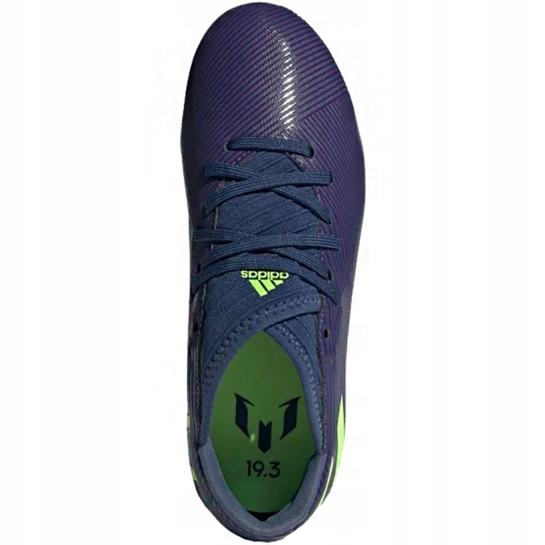 Adidas Nemeziz Messi 19.3 Fg Jr EF1814 jalkapallokengät keltainen violetti 1