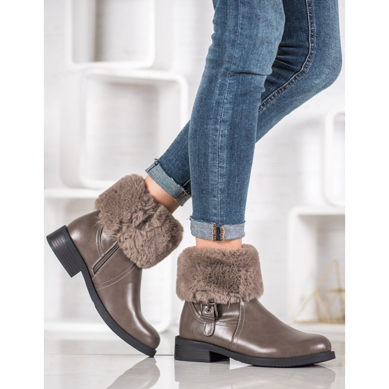 SHELOVET Työntekijät turkiksella ruskea 2