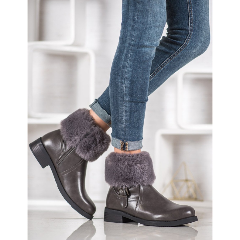 SHELOVET Työntekijät turkiksella harmaa 1