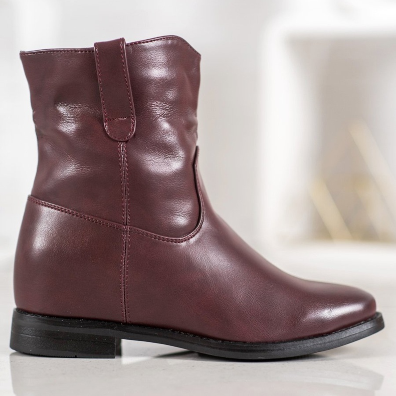 Ideal Shoes Cowboy -saappaat Eco -nahalla punainen 1