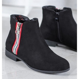 SHELOVET Lämmin saappaat vetoketjulla musta 1