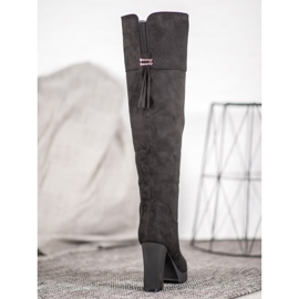 Evento Suede Platform Saappaat musta 2