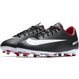 Nike Mercurial Vapor Xi Fg Jr 831945-002 jalkapallokengät musta musta 2