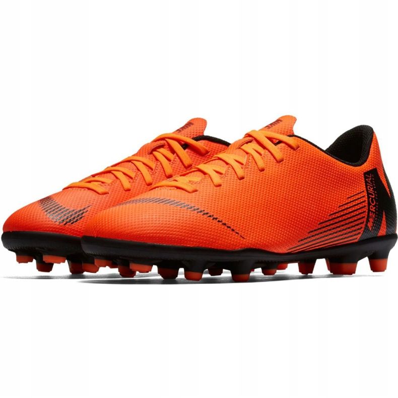 Nike Mercurial Vapor 12 Club Mg Jr AH7350-810 jalkapallokengät oranssi oranssi 2
