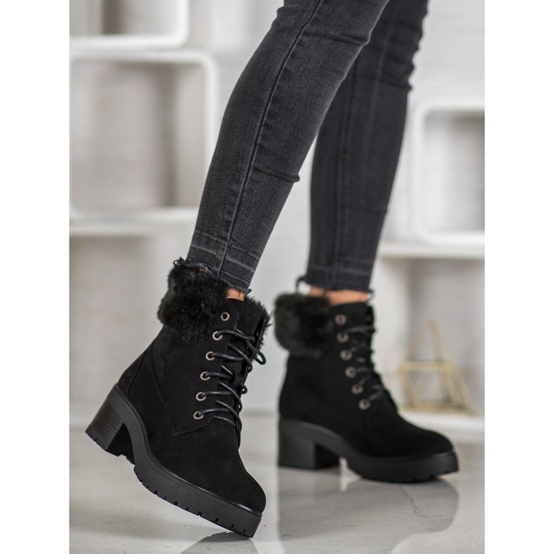 Goodin Mustat saappaat turkiksella 2