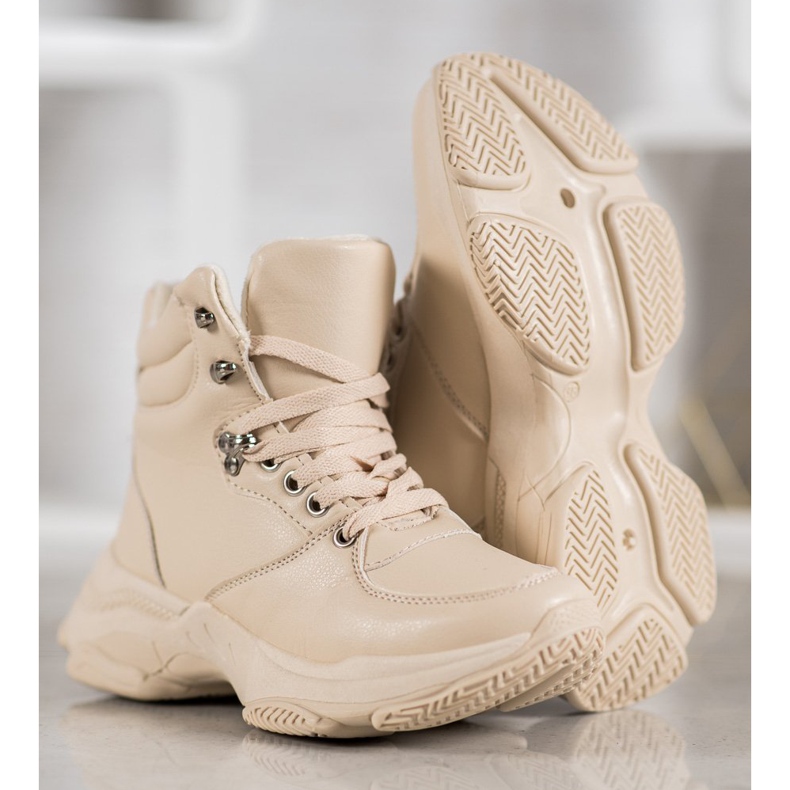 Ideal Shoes Eco -nahkaiset lenkkarit ruskea 1