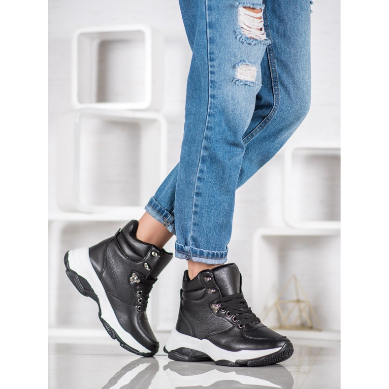 Ideal Shoes Eco -nahka lenkkarit musta 2