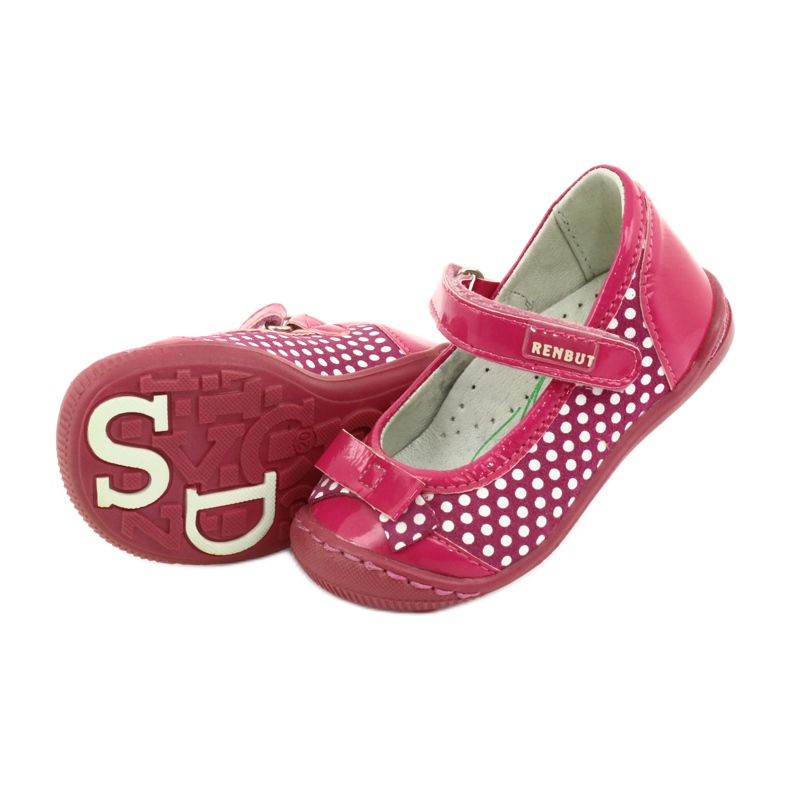 Tyttöjen balerinat Ren But 1405 pinkki vaaleanpunainen valkoinen 5