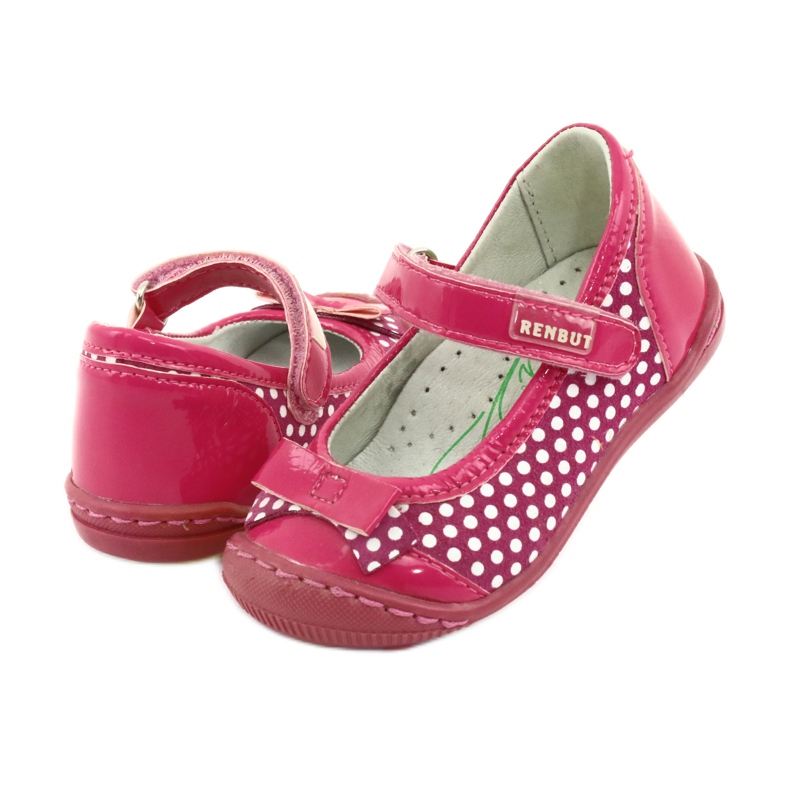 Tyttöjen balerinat Ren But 1405 pinkki vaaleanpunainen valkoinen 4