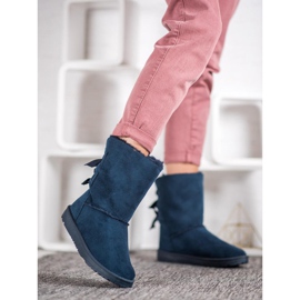 Haver Lämpimät lumisaappaat jousilla sininen 2