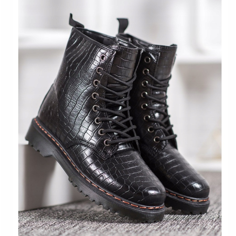 SHELOVET Mustat työntekijät Eco -nahkaa 2