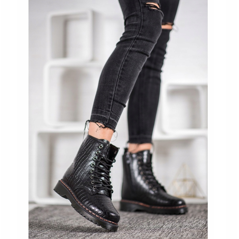 SHELOVET Mustat työntekijät Eco -nahkaa 1