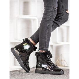 Bella Paris Lakatut lumisaappaat musta 1