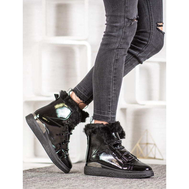 Bella Paris Lakatut lumisaappaat musta 1