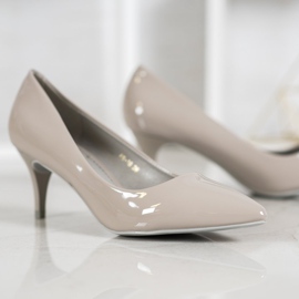 Comer Mukavat lakatut korkokengät harmaa 2