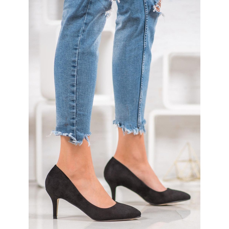 SHELOVET Musta mokkanahka pumput 2