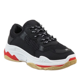 Muodikkaat mustat urheilukengät D1901-1 1