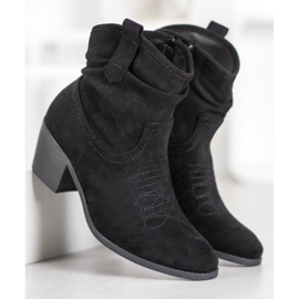 Super Mode Mukavat cowboy -saappaat postissa musta 2