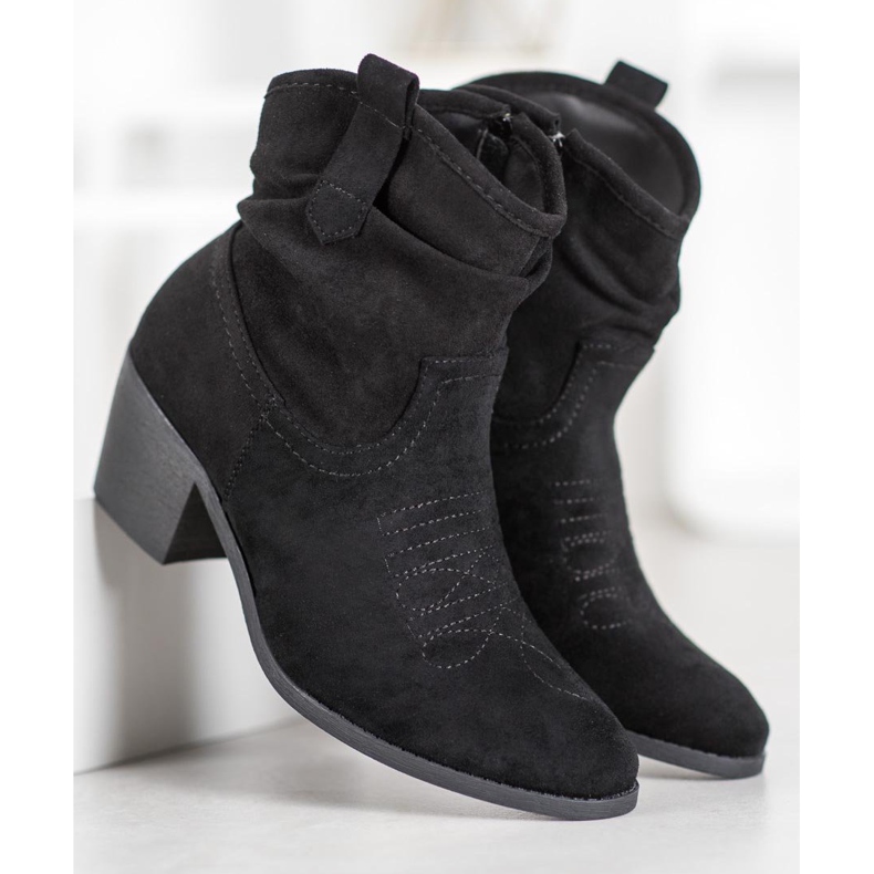 Super Mode Mukavat cowboy -saappaat postissa musta 2