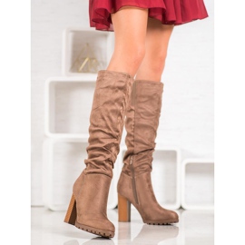 Evento Tyylikkäät saappaat pylväällä ruskea 2