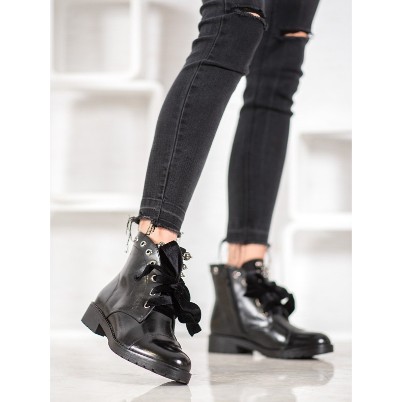 Bella Paris Saappaat, joissa on koristeellinen rusetti musta 1