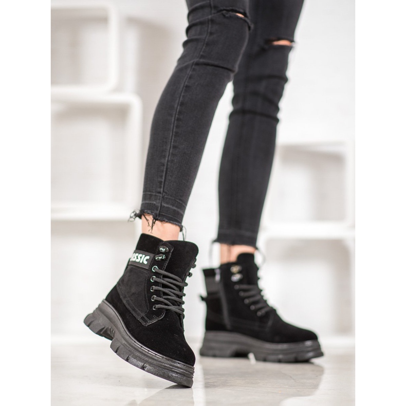 Bella Paris Klassiset Platform -saappaat musta 2