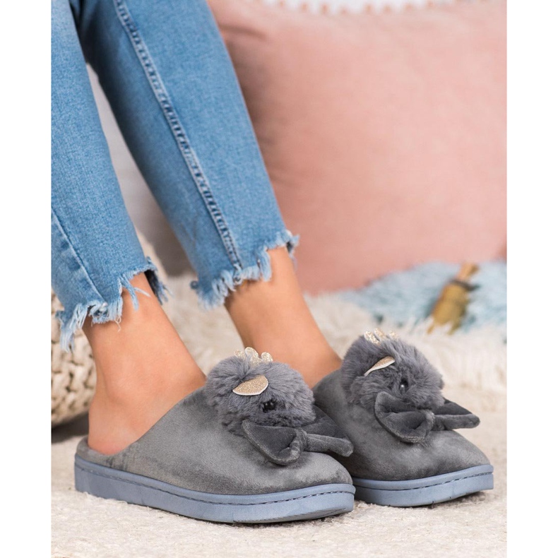 SHELOVET Tossut, joissa rusetti harmaa 1