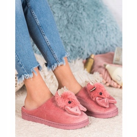 SHELOVET Tossut, joissa rusetti vaaleanpunainen 1