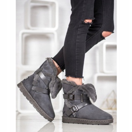 Bona Mokkanahka Mukluki Raidoilla harmaa 1