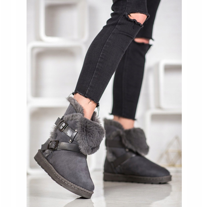 Bona Mokkanahka Mukluki Raidoilla harmaa 2