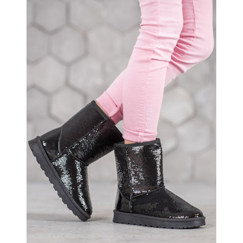 SHELOVET Mukluki paljeteilla musta 1