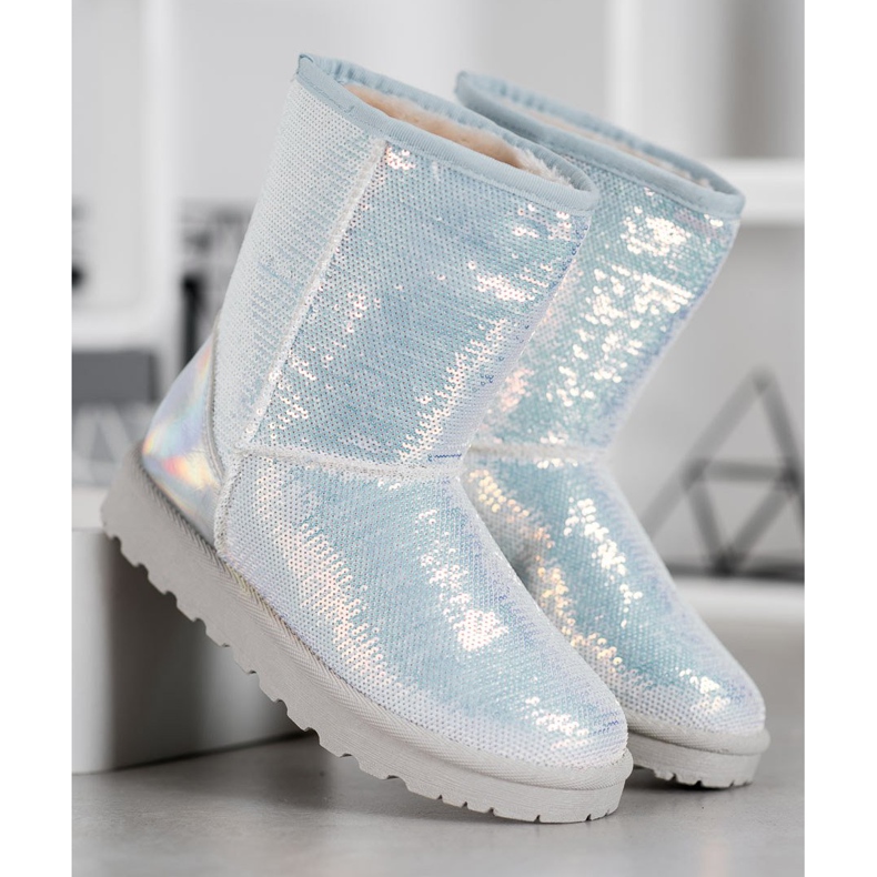 SHELOVET Mukluki paljeteilla valkoinen 2