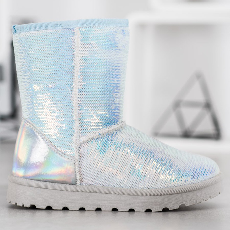 SHELOVET Mukluki paljeteilla valkoinen 1