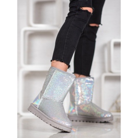 SHELOVET Mukluki paljeteilla harmaa 1