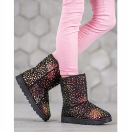 SHELOVET Lämmin Mukluki paljeteilla musta 2