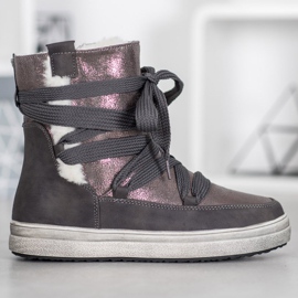 SDS Lämpimät lumisaappaat harmaa 2