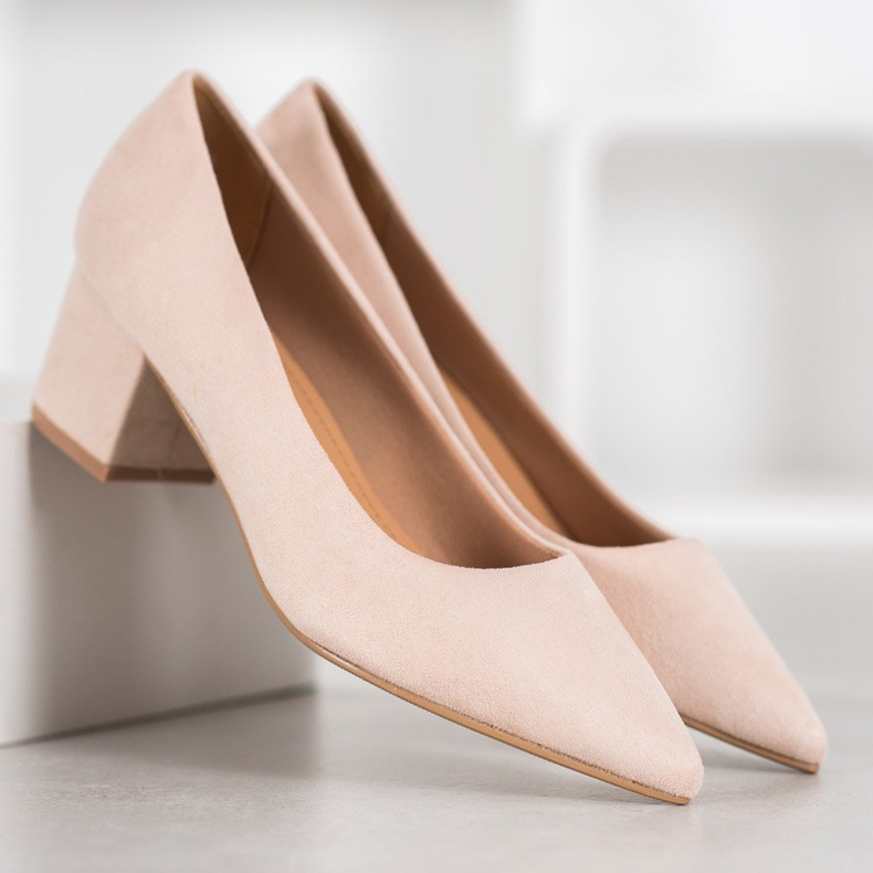 Ideal Shoes Mokkanahkaiset korkokengät ruskea 1