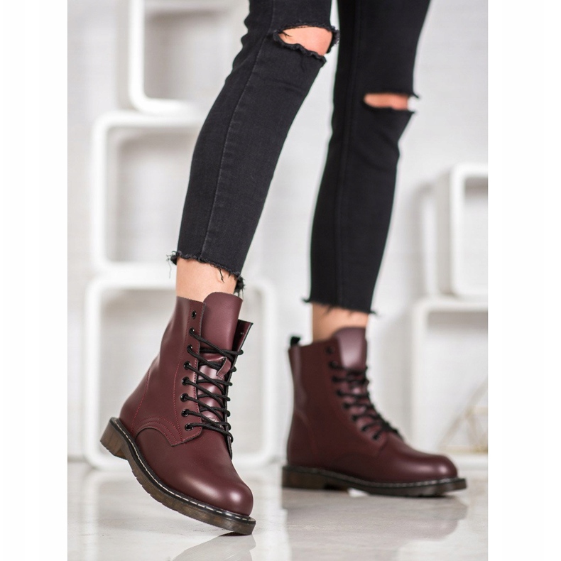 Kylie Tyylikkäät ankkurit Eco -nahalla punainen 2