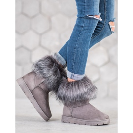 SHELOVET Harmaa Mukluki turkiksella 1