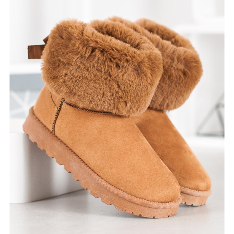 SHELOVET Mukluki turkisten kanssa ruskea 2