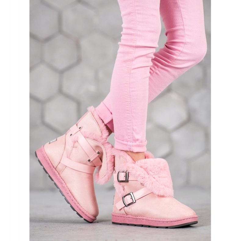 Bona Mokkanahka Mukluki Raidoilla vaaleanpunainen 1