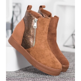 Bestelle Saappaat käärmekuviolla ruskea 2